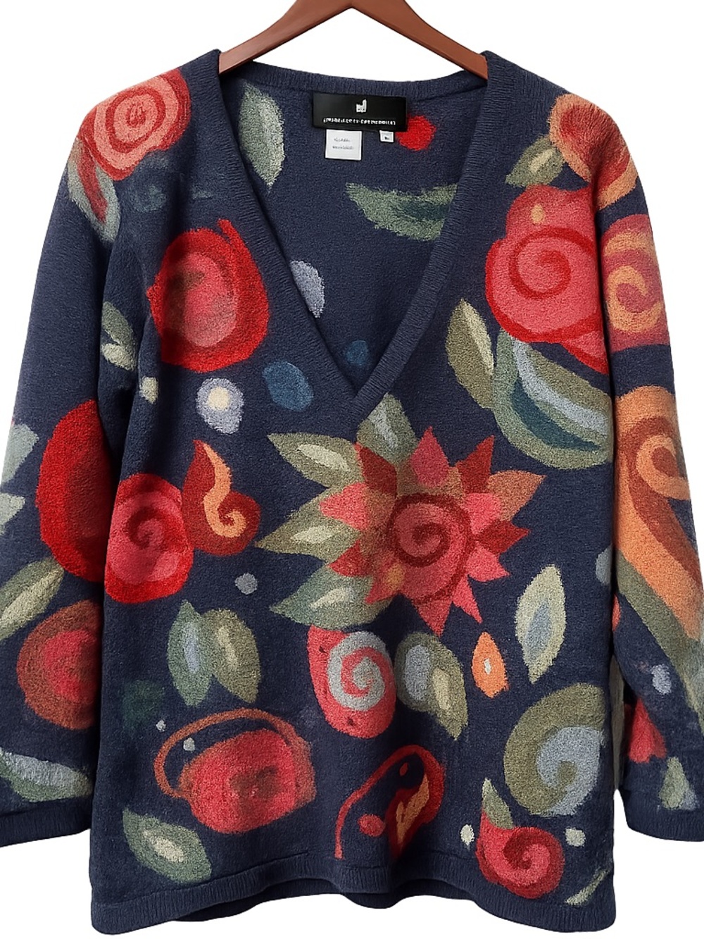 Peruvian Connection 100% Alpaca Oversized V-Neck Sweater Size Medium